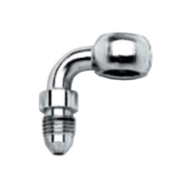 Brake Adapter Fitting Banjo 90° 10mm x 3 Chrome Weeks Performance